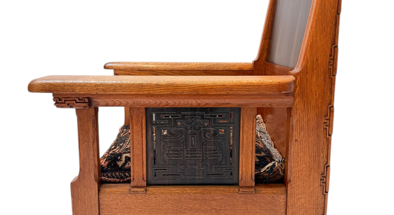 Arts & Crafts Art Nouveau Armchair by Carel Adolph Lion Cachet, 1900s